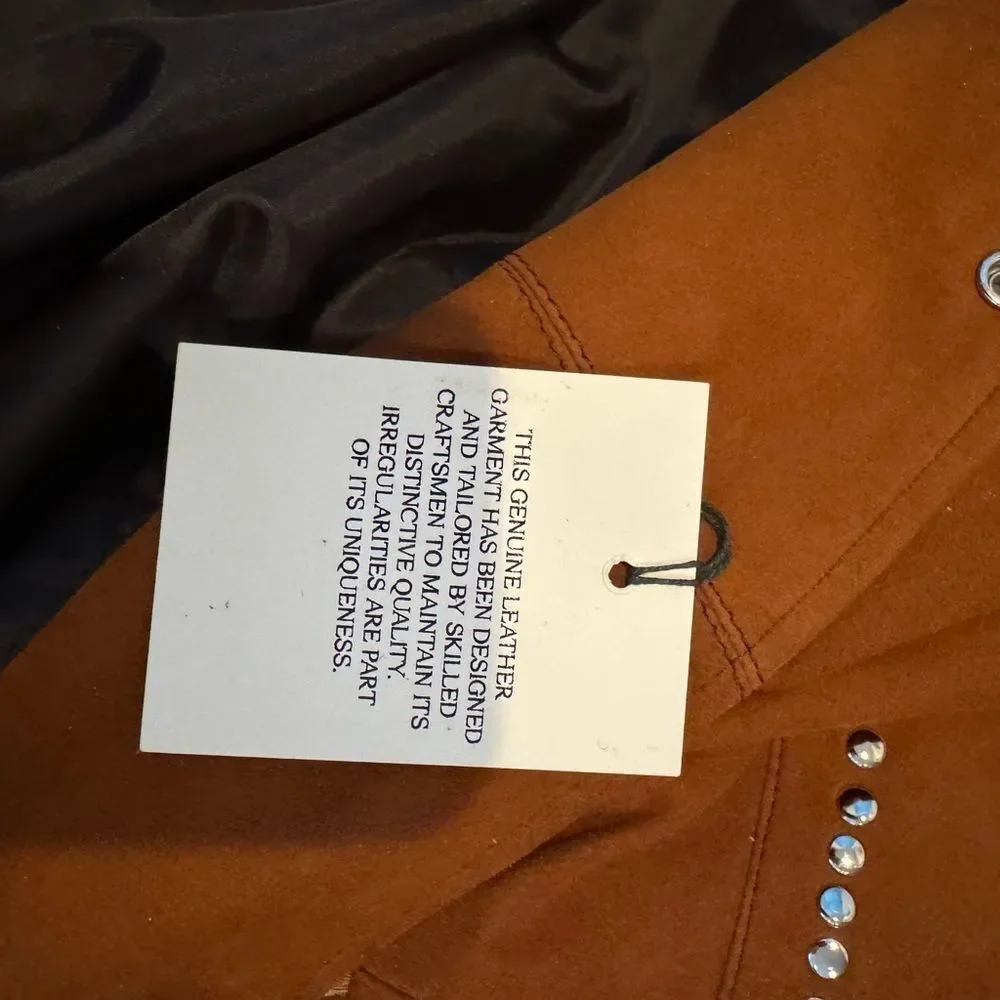 NWT Free People Dancassab Ennio Bomber Leather Suede Jacket Coat
Bead Stud Brown - Picture 5 of 9